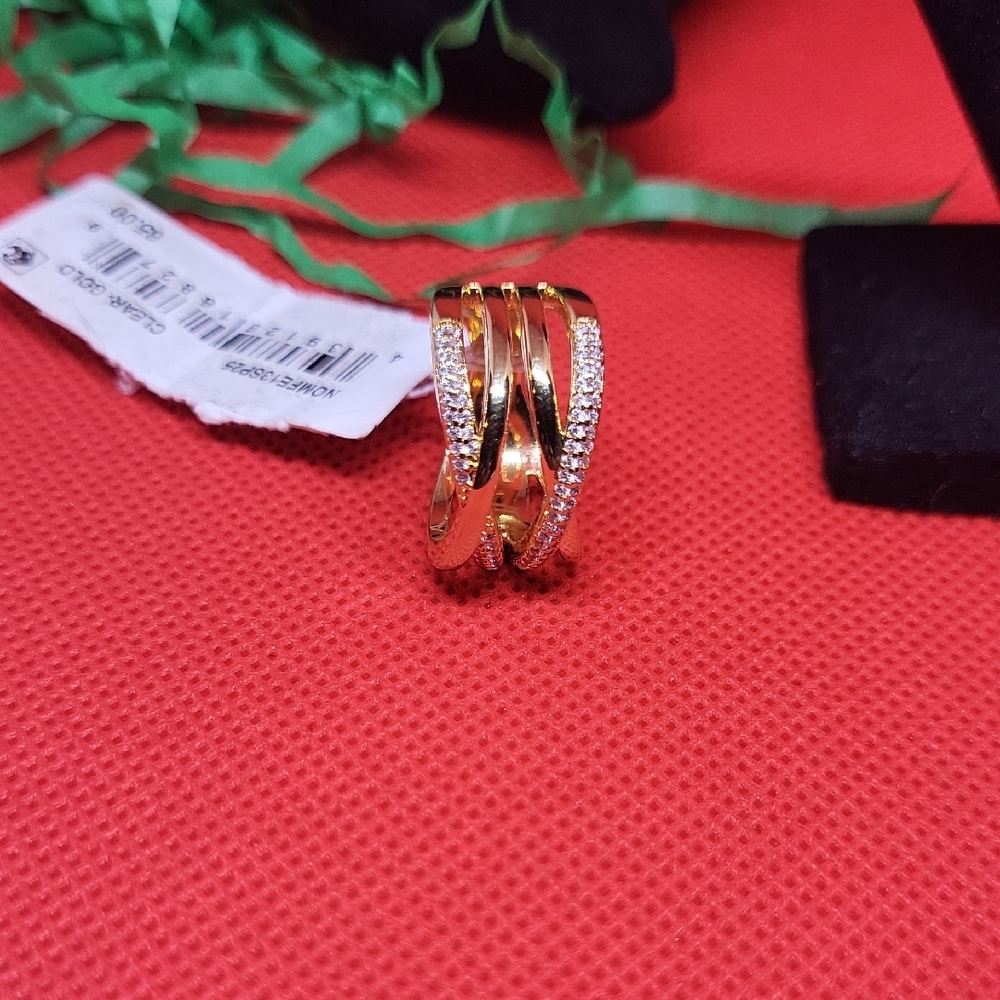 Elegant Gold and Silver Women's Ring, Not Original Box, Size 8. #53